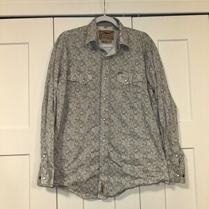 Rafter C Cowboy Collection Paisley Western Shirt Pro Flex Performance‎ L